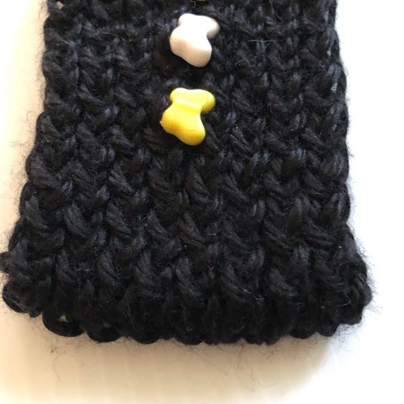 Hand knitted headband, Cute ear warmer with beads - Picture 4 of 7